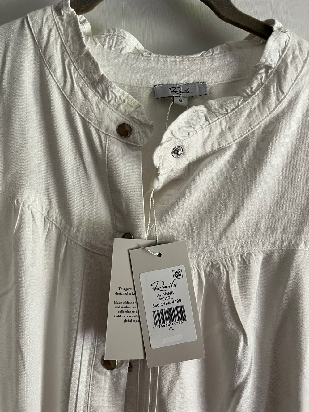 Rails White Alanna Button-Front Shirt